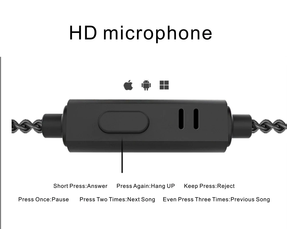 BQEYZ K2 HiFi спортивная Гарнитура для бега 2DD+ 2BA динамический гибрид 0,78 мм 2pin DIY наушники-вкладыши бас-монитор DJ наушники вставные наушники с микрофоном