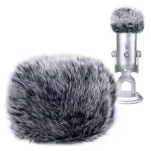 Микрофон пушистый ветровое стекло-микрофон ветряная крышка меховой фильтр как поролоновая Крышка для Blue Yeti Pro Usb конденсаторный микрофон
