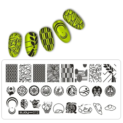 Новое поступление 30 дизайнов для дизайна ногтей штамповочная пластина высокого качества шаблон для маникюра - Цвет: zjoy12