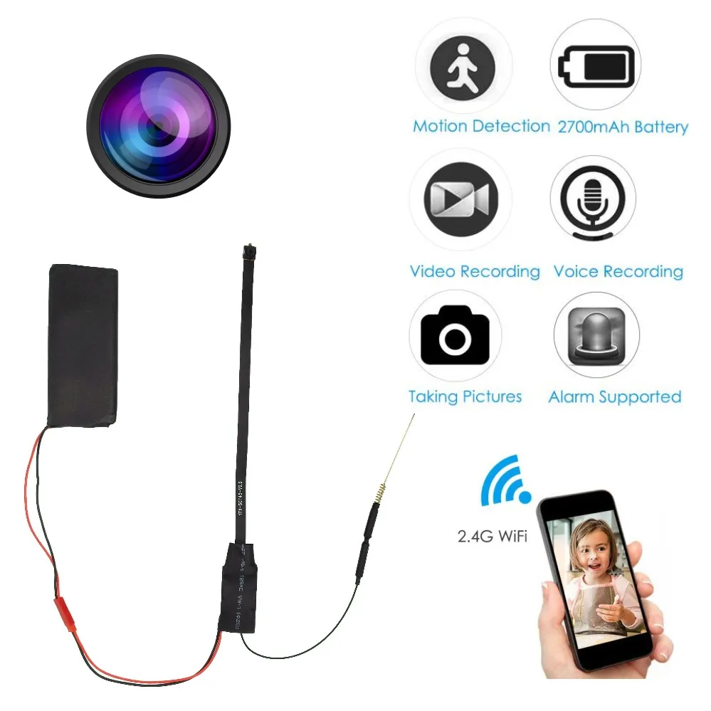 

DIY WiFi Camera HD1080P Mini P2P Camera Video Sound Recording Motion Detection Surveillance Security Camcorder IP Webcam