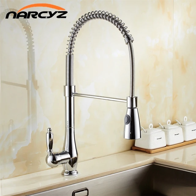 Cheap Kitchen Faucet Newly Design 360 Swivel Solid Brass Single Handle Mixer Sink Tap Chrome Hot and Cold Water Torneira XT-65 