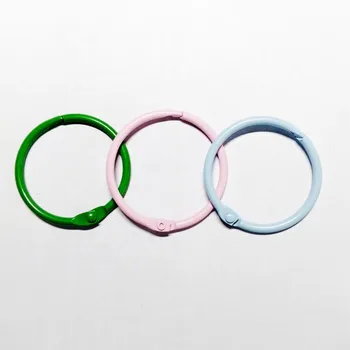 

40pcs 42mm mixed color photo album loose-leaf book card circle jump ring card buckle snap ring binding iron circle free shipping