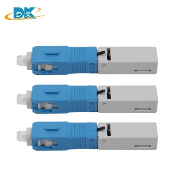 

100PCS SC UPC fast connector FTTH Embedded Fiber Optic Quick Connector Cold SC Single Mode quick assembly connector