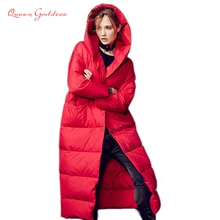 Женский пуховик куртка модная Повседневная тонкая белая куртка на утином пуху XS-7XL