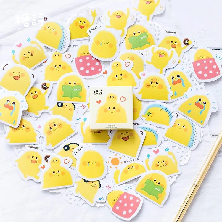 

45PCS/box New Lovely Creative Pudding Boy Paper Lable Stickers Crafts And Scrapbooking Decorative Lifelog DIY Stationery