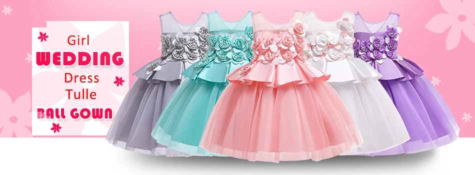 Платья с цветочным узором для девочек; кружевные фатиновые От 3 до 14 лет; Новые нарядные платья с аппликацией для девочек; платья для первого причастия; Детские платья для выпускного вечера