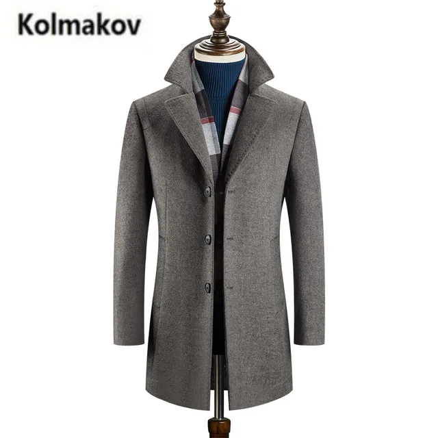 Double Ted Woolen Coat Warm Stylish And Clothes Trench Coat Men Double Ted Woolen Autumn Winter Medium Long Slim Fit Fashion Casual Mens Windbreaker Size M 2xl In From S