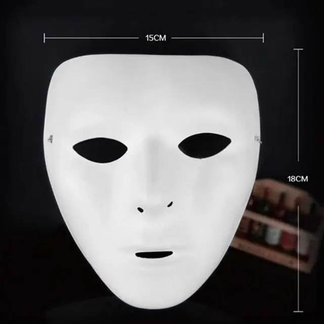 Cosplay Halloween Festival PVC White Mask Party Toys Unique Full Face