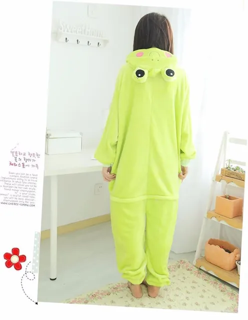 Adult Kigurumi Onesie Anime Women Costumes Cosplay Cartoon Animal Sleepwear Stitch Star Unicorn Pikachu Winter Warm Hooded 2019 -