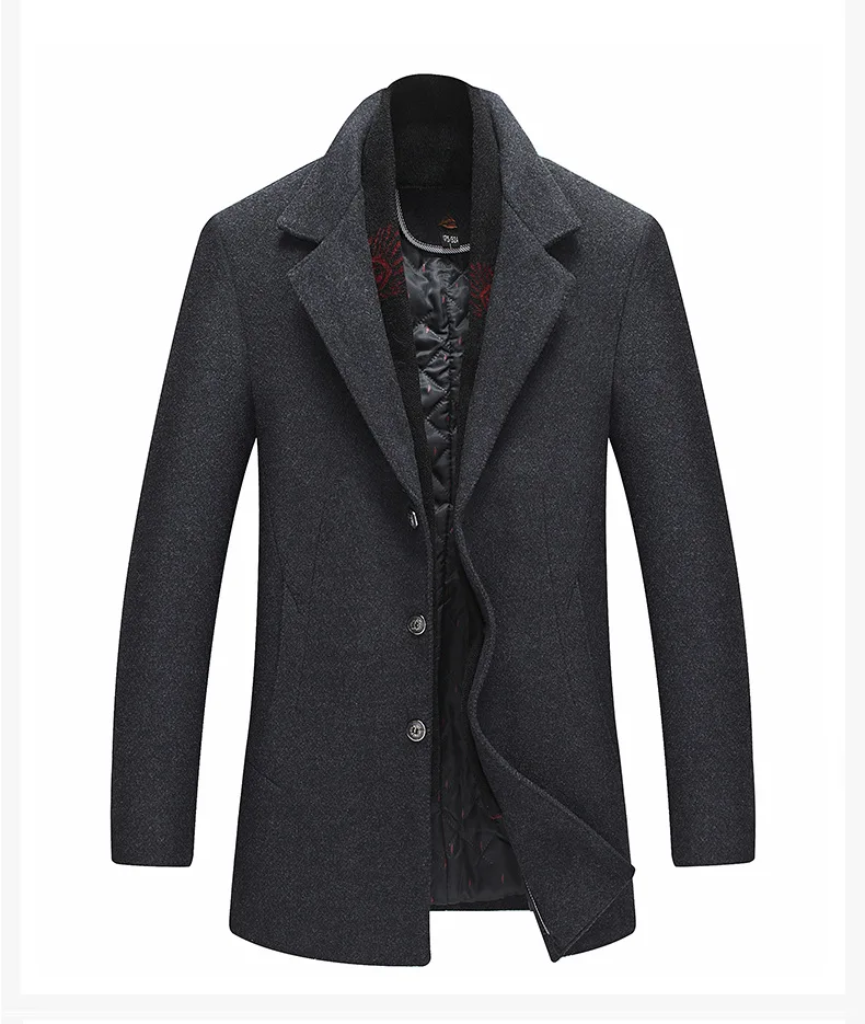 BOLUBAO, мужское зимнее шерстяное пальто, мужской шарф с отворотом, сплошной цвет, толстая смесь, шерстяное бушлат, мужской Тренч, пальто в деловом стиле, повседневное пальто