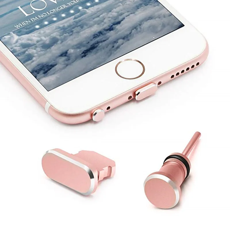 

One Set Anti Dust Plugs for iPhone 8 Charging Port Plug & 3.5mm Earphone Plug with Case for Apple iPhone 8 Plus 7 X iPhone 6s 6
