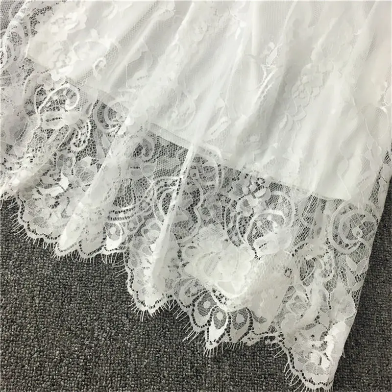 Модные юбки женские тонкие выдалбливают Saia Белый Черный кружевная юбка Faldas уличная эластичная талия сексуальная прозрачная юбка Q1112