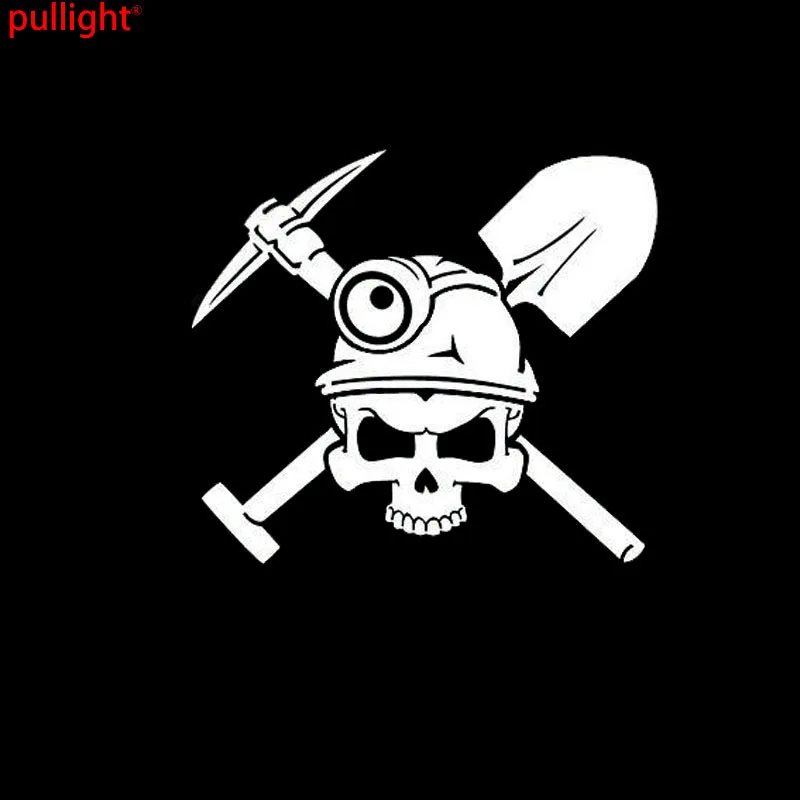 Miners Personality Skull Car Stickers Stylish Motorcycle Vinyl Decals