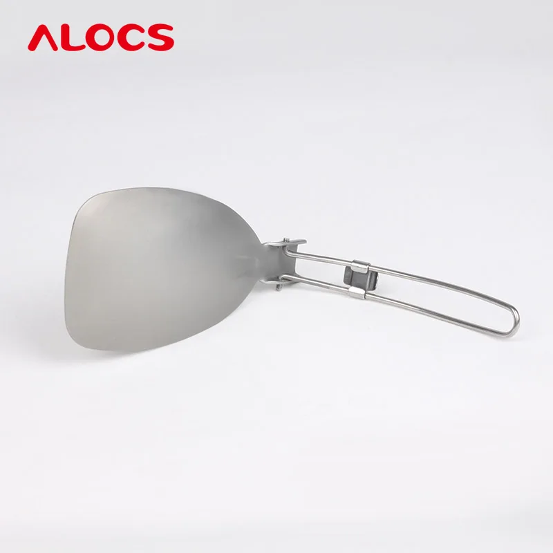 Plegable al aire libre duro aleación de aluminio pala cocinar arroz espátula acero slice Pancake der Wender 30g cuchara camping Vajilla