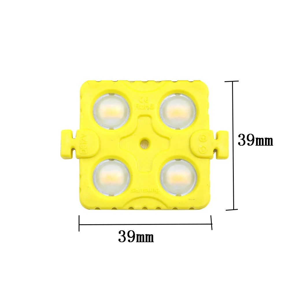20 шт./лот 4 Светодиодный модуль 5630 SMD DC12V Водонепроницаемый IP65 белый квадратный светодиодный модуль инжекторный формовочный для подсветки 6 видов цветов