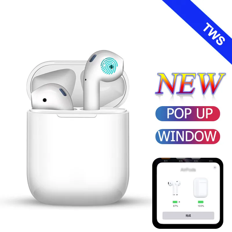 

2019 Best quality bluetooth 5.0 wireless earphones TWS 1:1 Air Pods earbus for iphone samsung huawei Android mobile phone