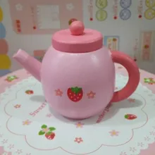 Мать деревянный сад игрушки для игрушечной кухни аксессуары чайник от 0 до 3 лет ребенка раннего обучения ролевые игры кухонные игрушки