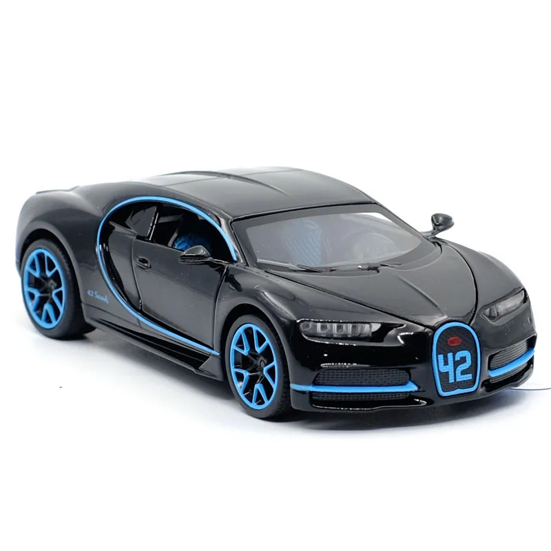 1:32 Bugatti chiron Pull Back сплав спортивный автомобиль модель литья под давлением игрушки