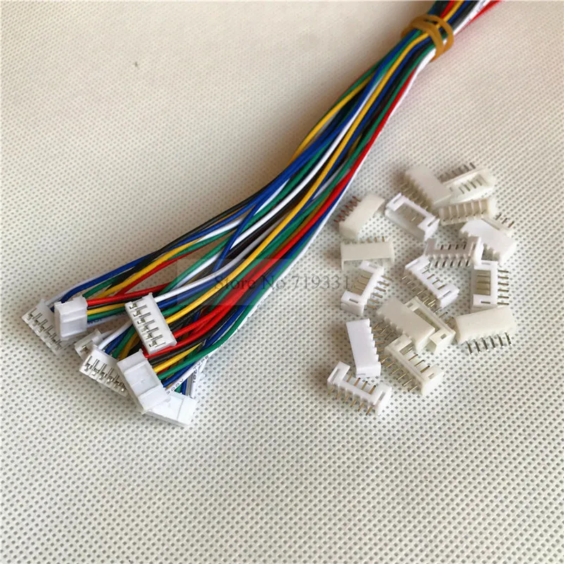Мини микро JST 2 0 PH 6 контактный разъем с проводами 200 мм 50 комплектов|plug stopper|connector