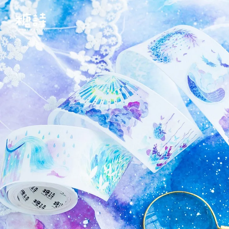 

4 cm X 5 m beautiful light Special ink adhesive washi tape album Scrapbook decoration paper tape diy Gift Card Art craft sticker