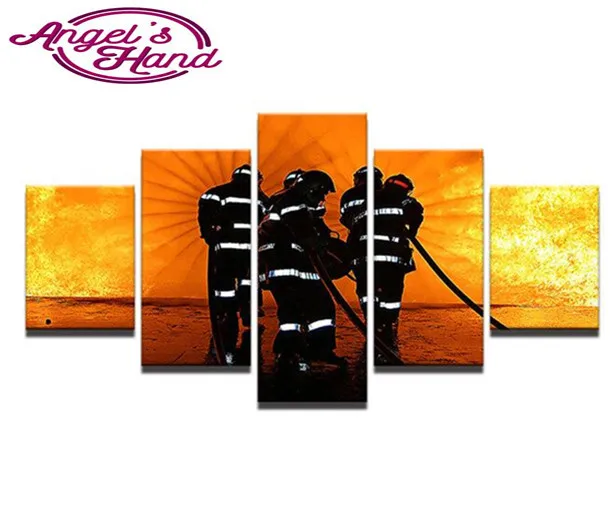 

5d diy diamond painting Fireman Firefighting Cross Stitch round/square diamond Embroidery painting Rhinestone Mosaic wall Decor