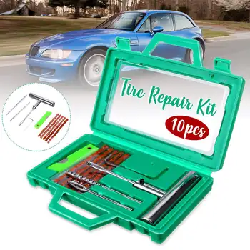 

10Pcs Car Tire Repair Tools Kit Tire Repair Set Heavy Duty Tubeless Auto Motorcycle E Bike Tire Repair Tool Set Car Accessories
