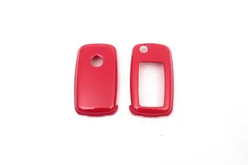 

Remote Flip Key Cover Case Skin Shell Cap Fob Protection Gloss Red for VW MK6 SEAT SKODA