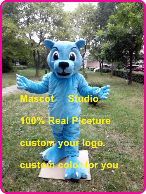 

blue wildcat mascot costume wild cat mascot courgar mascot custom fancy costume anime cosplay kits mascotte theme fancy 41323