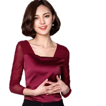 Для женщин для латинских танцев топы бального танца Сальса ча-ча Румба Практика Футболка танцевальная одежда Повседневное сетки дна Топы Костюмы