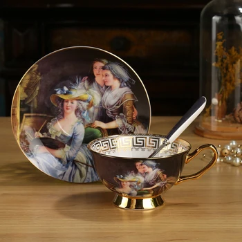 

Madam Royal Bone China Porcelain Coffee cups set English afternoon tea cups and saucers Phnom Penh Ceramic Tea party Gifts