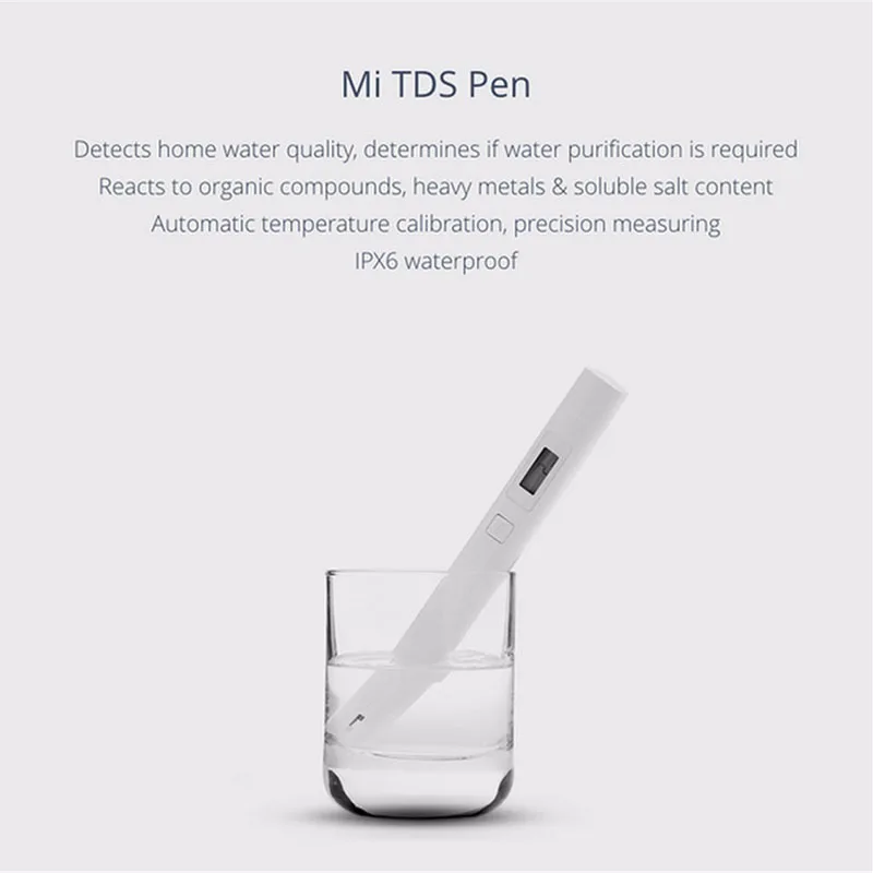 Xiaomi TDS метр тест er портативная ручка для определения качества воды тест-ручка инструмент для измерения воды умный тест er метр цифровой