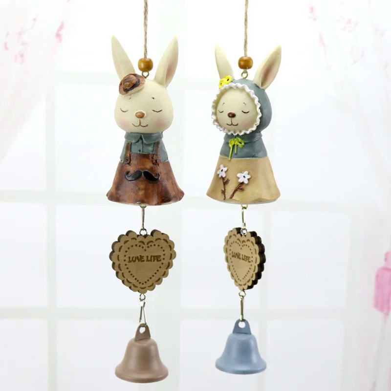 

Cartoon Miss Rabbit Wind Bell For Cute Hanging Ornament Creative Home Decoration Small Gift Japanese Style Zakka Wind Chimes