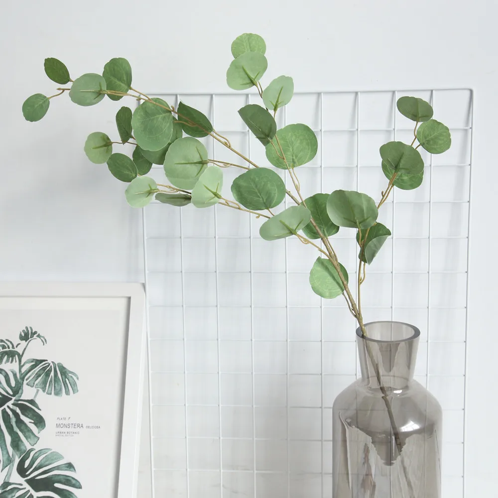 Artificial Plastic Plants Fake Leaf Foliage Bush Home Office Garden