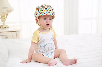 

Baby Safety Helmets cute Cotton Infant Protective Hat new Crashproof Anti-shock Hat pink red star style