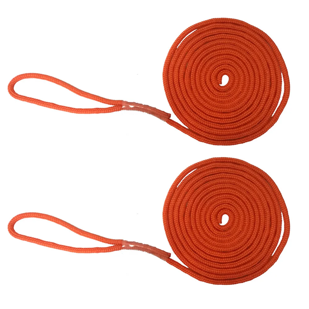 

2PC 15FT 10.5MM Marine Boat Fender Dock Line Double Braid Anchor Mooring Rope