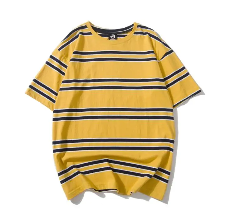 

Summer striped loose Harajuku streetwear short-sleeved T-shirt