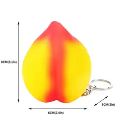 Симпатичные Мини-персик супер замедлить рост Ароматические снять стресс игрушка брелок 3,26