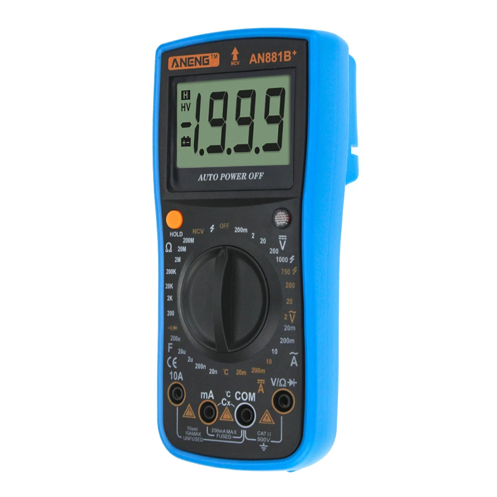 AN881B+ true rms digital multimeter tester transistor testers manual high precision digitals multimeter tester ac dc multi meter
