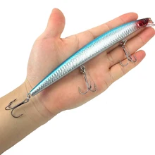 1Pcs 18cm 26g Minnow Fishing Lure Deepswim Saltwater Hard Bait 3D Eyes Plastic Crank Bait Swimbait Sinking Wobbler 10 Colors