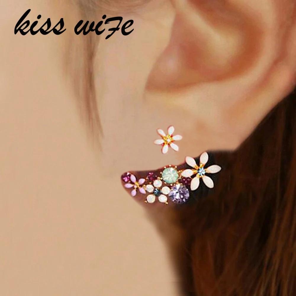 Женские серьги с искусственным жемчугом в Корейском стиле|fashion flower earings|flower