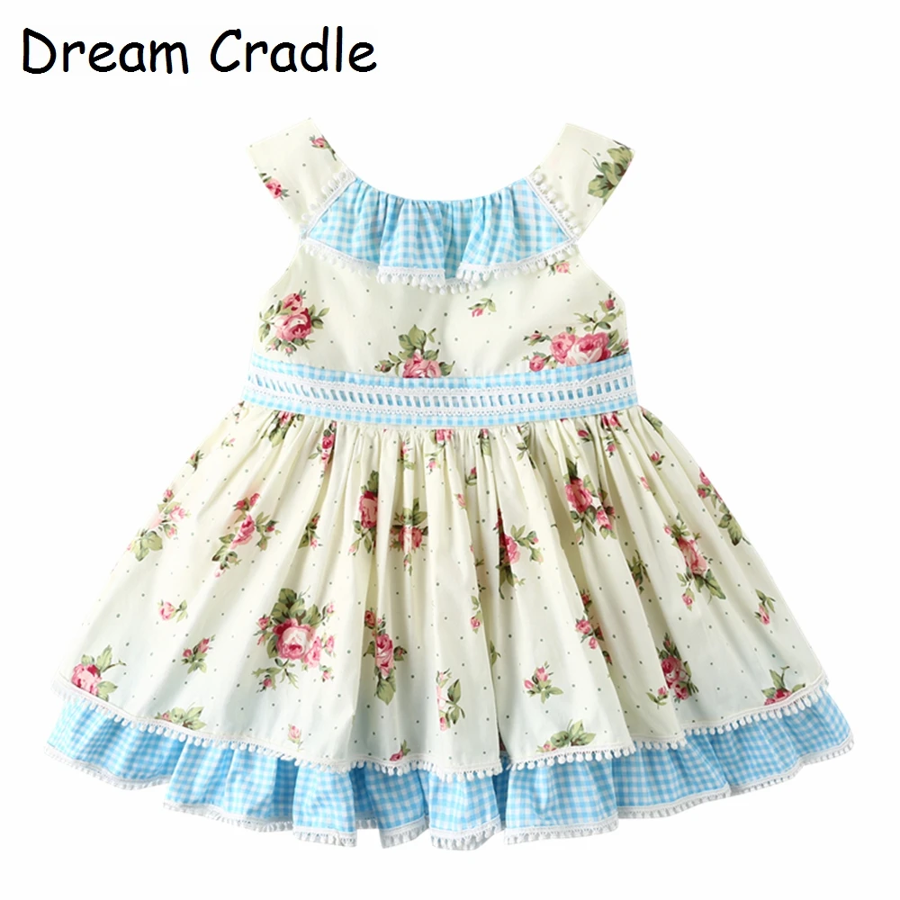 Dream Cradle/винтажное платье для малышей испанское маленьких девочек с цветочным