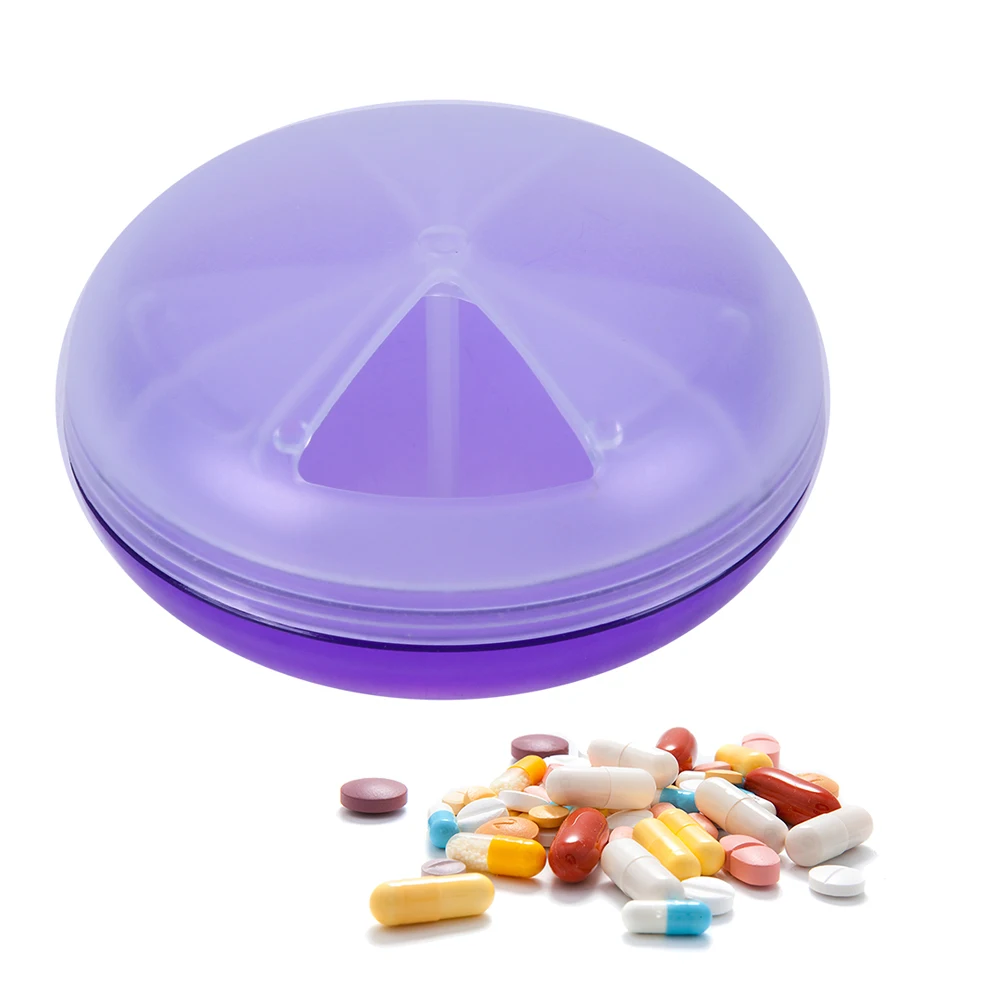 

3 Grid pill case pill cutter Medicine Organizer Portable Pill Box Makeup Storage Container pastillero pildoras estuche
