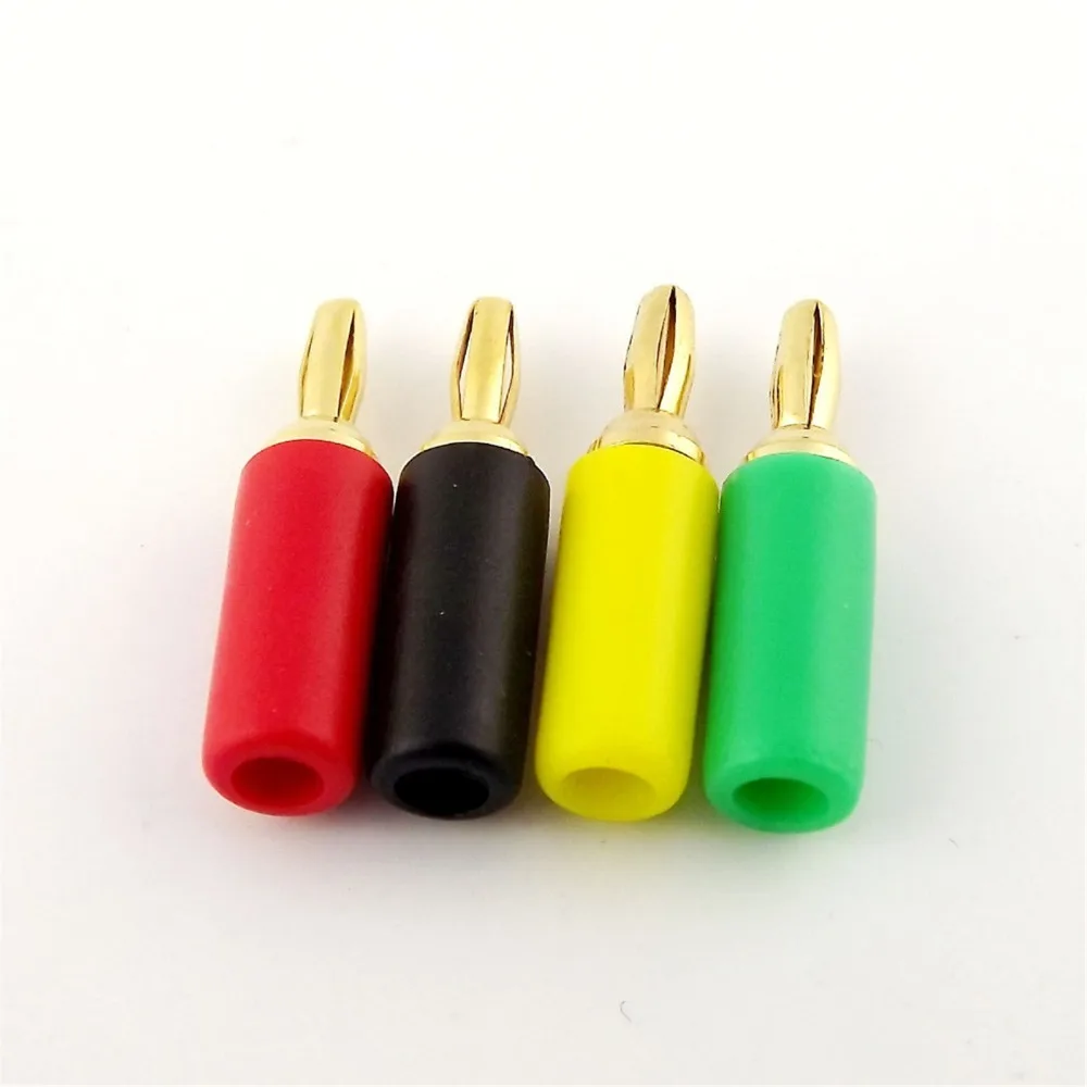 10pcs 2.5mm Banana Plug Copper Gold Plated Connector For Binding Post