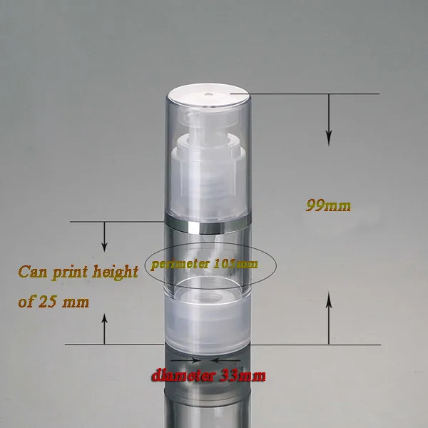 Ёмкость 20 мл 30 шт./лот прозрачный насос безвоздушного бутылки с прозрачной крышкой, 20 мл Пластиковые безвоздушного насоса лосьон для