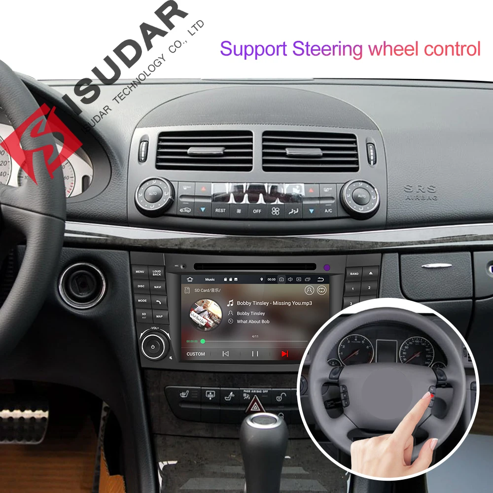  Isudar Zwei Din Auto Multimedia Player Android 9 DVD Player Für Mercedes/Benz/E-Klasse/W211/ e300/C