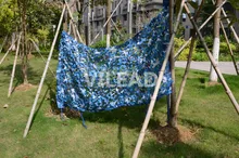 6M*7M Military Camouflage Net blue Camo Netting Camo Cover Hunting Camping Tent for Decoration Shooting, Fishing beach shade 