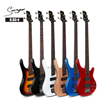 

Bass Guitar Basswood Acoustic Electric Steel-String Frets 24 Guitarra 4 Strings Cutaway High-gloss White Black Blue Red Rock