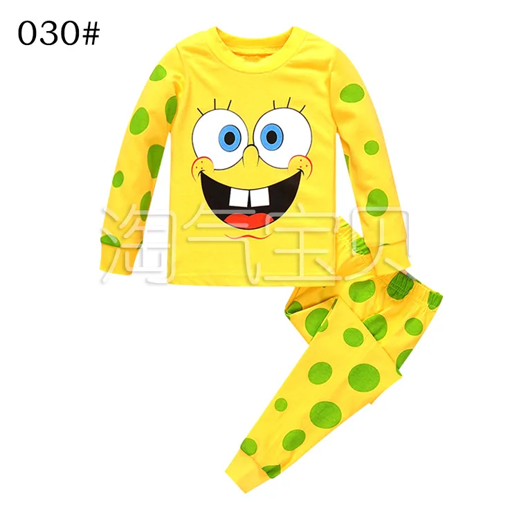 

Explosion Girls And Boys Suit Fashion European And American Spongebob Squarepants Cartoon Fashion Home Pajamas Whol