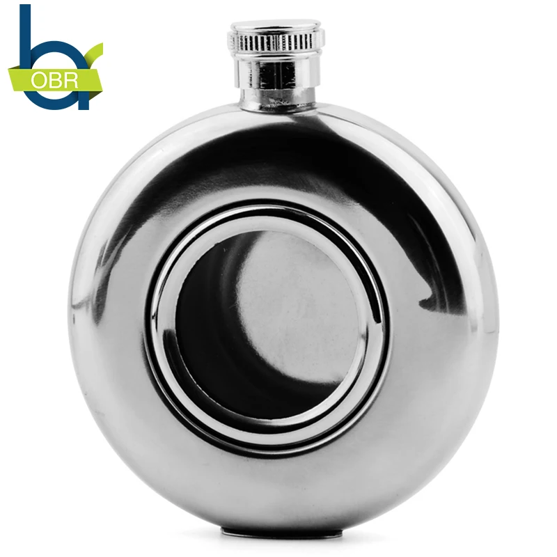 Круглая фляжка для виски из нержавеющей стали 5 унций|hip flask|shot flaskwhiskey bottle |