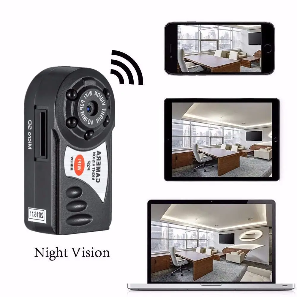 

Q7 Wireless WIFI Camera Mini P2P DV Video Recorder DVR Night Vision